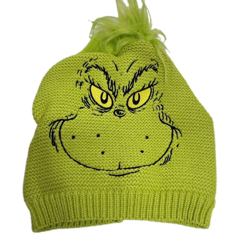 The Grinch Beanie‎ & Gloves Set One Size Child Green Lined Hat NWT Winter Gear